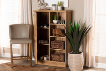 Load image into Gallery viewer, Baxton Studio Eren Modern and Contemporary Farmhouse Natural Oak Brown Finished Wood 1-Door Shoe Cabinet
