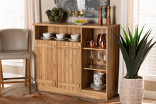 Load image into Gallery viewer, Baxton Studio Eren Modern and Contemporary Farmhouse Natural Oak Brown Finished Wood 2-Door Dining Room Sideboard Buffet
