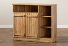 Load image into Gallery viewer, Baxton Studio Eren Modern and Contemporary Farmhouse Natural Oak Brown Finished Wood 2-Door Dining Room Sideboard Buffet
