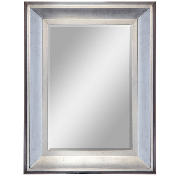 The Sterling Mirror 24X36 Silver with Champagne Wash