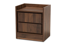 Load image into Gallery viewer, Baxton Studio Hale Modern and Contemporary Walnut Brown Finished Wood 1-Door Nightstand
