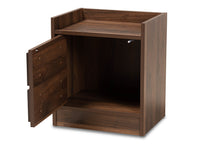 Load image into Gallery viewer, Baxton Studio Hale Modern and Contemporary Walnut Brown Finished Wood 1-Door Nightstand
