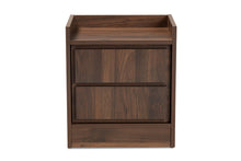 Load image into Gallery viewer, Baxton Studio Hale Modern and Contemporary Walnut Brown Finished Wood 1-Door Nightstand
