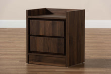 Load image into Gallery viewer, Baxton Studio Hale Modern and Contemporary Walnut Brown Finished Wood 1-Door Nightstand
