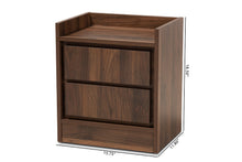 Load image into Gallery viewer, Baxton Studio Hale Modern and Contemporary Walnut Brown Finished Wood 1-Door Nightstand
