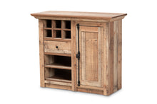 Load image into Gallery viewer, Baxton Studio Albert Modern and Contemporary Farmhouse Rustic Oak Brown Finished Wood 1-Door Dining Room Sideboard Buffet
