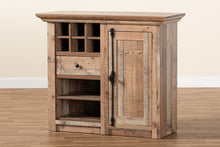 Load image into Gallery viewer, Baxton Studio Albert Modern and Contemporary Farmhouse Rustic Oak Brown Finished Wood 1-Door Dining Room Sideboard Buffet
