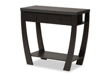 Load image into Gallery viewer, Baxton Studio Capote Modern and Contemporary Dark Brown Finished Wood 2-Drawer Console Table
