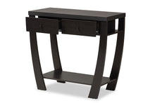 Load image into Gallery viewer, Baxton Studio Capote Modern and Contemporary Dark Brown Finished Wood 2-Drawer Console Table
