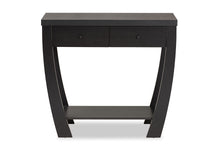 Load image into Gallery viewer, Baxton Studio Capote Modern and Contemporary Dark Brown Finished Wood 2-Drawer Console Table
