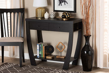 Load image into Gallery viewer, Baxton Studio Capote Modern and Contemporary Dark Brown Finished Wood 2-Drawer Console Table
