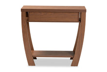 Load image into Gallery viewer, Baxton Studio Capote Modern and Contemporary Walnut Brown Finished Wood 2-Drawer Console Table

