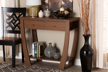 Load image into Gallery viewer, Baxton Studio Capote Modern and Contemporary Walnut Brown Finished Wood 2-Drawer Console Table
