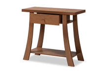Load image into Gallery viewer, Baxton Studio Herman Modern and Contemporary Walnut Brown Finished Wood 1-Drawer Console Table
