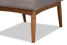 Load image into Gallery viewer, Baxton Studio Sanford Mid-Century Modern Grey Fabric Upholstered and Walnut Brown Finished Wood Dining Chair
