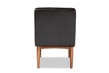 Load image into Gallery viewer, Baxton Studio Daymond Mid-Century Modern Dark Brown Faux Leather Upholstered and Walnut Brown Finished Wood Dining Chair
