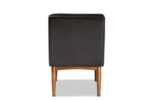 Load image into Gallery viewer, Baxton Studio Riordan Mid-Century Modern Dark Brown Faux Leather Upholstered and Walnut Brown Finished Wood Dining Chair

