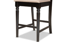 Load image into Gallery viewer, Baxton Studio Ramiro Modern and Contemporary Transitional Sand Fabric Upholstered and Dark Brown Finished Wood 2-Piece Counter Stool Set
