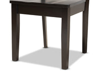 Load image into Gallery viewer, Baxton Studio Anesa Modern and Contemporary Transitional Dark Brown Finished Wood 5-Piece Dining Set
