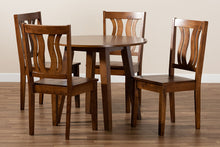 Load image into Gallery viewer, Baxton Studio Anesa Modern and Contemporary Transitional Walnut Brown Finished Wood 5-Piece Dining Set
