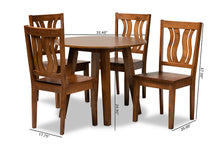 Load image into Gallery viewer, Baxton Studio Anesa Modern and Contemporary Transitional Walnut Brown Finished Wood 5-Piece Dining Set
