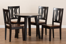 Load image into Gallery viewer, Baxton Studio Anesa Modern and Contemporary Transitional Two-Tone Dark Brown and Walnut Brown Finished Wood 5-Piece Dining Set
