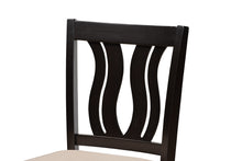 Load image into Gallery viewer, Baxton Studio Fenton Modern and Contemporary Transitional Sand Fabric Upholstered and Dark Brown Finished Wood 2-Piece Counter Stool Set
