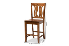 Load image into Gallery viewer, Baxton Studio Fenton Modern and Contemporary Transitional Walnut Brown Finished Wood 2-Piece Counter Stool Set
