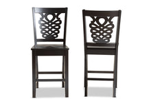 Load image into Gallery viewer, Baxton Studio Gervais Modern and Contemporary Transitional Dark Brown Finished Wood 2-Piece Counter Stool Set
