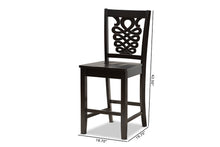 Load image into Gallery viewer, Baxton Studio Gervais Modern and Contemporary Transitional Dark Brown Finished Wood 2-Piece Counter Stool Set
