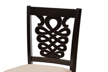 Load image into Gallery viewer, Baxton Studio Gervais Modern and Contemporary Transitional Sand Fabric Upholstered and Dark Brown Finished Wood 2-Piece Counter Stool Set
