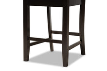 Load image into Gallery viewer, Baxton Studio Gervais Modern and Contemporary Transitional Sand Fabric Upholstered and Dark Brown Finished Wood 2-Piece Counter Stool Set
