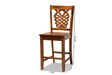 Load image into Gallery viewer, Baxton Studio Gervais Modern and Contemporary Transitional Walnut Brown Finished Wood 2-Piece Counter Stool Set
