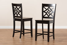 Load image into Gallery viewer, Baxton Studio Nicolette Modern and Contemporary Transitional Dark Brown Finished Wood 2-Piece Counter Stool Set
