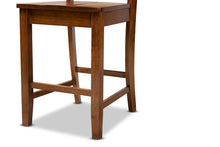 Load image into Gallery viewer, Baxton Studio Nicolette Modern and Contemporary Transitional Walnut Brown Finished Wood 2-Piece Counter Stool Set
