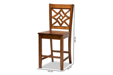 Load image into Gallery viewer, Baxton Studio Nicolette Modern and Contemporary Transitional Walnut Brown Finished Wood 2-Piece Counter Stool Set
