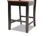 Load image into Gallery viewer, Baxton Studio Nicolette Modern and Contemporary Two-Tone Dark Brown and Walnut Brown Finished Wood 2-Piece Counter Stool Set
