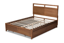 Load image into Gallery viewer, Baxton Studio Saffron Modern and Contemporary Walnut Brown Finished Wood King Size 4-Drawer Platform Storage Bed
