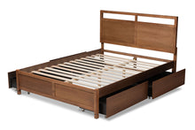 Load image into Gallery viewer, Baxton Studio Saffron Modern and Contemporary Walnut Brown Finished Wood King Size 4-Drawer Platform Storage Bed
