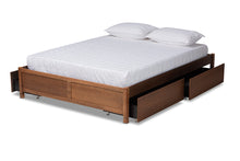 Load image into Gallery viewer, Baxton Studio Yara Modern and Contemporary Walnut Brown Finished Wood King Size 4-Drawer Platform Storage Bed Frame
