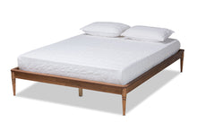 Load image into Gallery viewer, Baxton Studio Tallis Classic and Traditional Walnut Brown Finished Wood King Size Bed Frame
