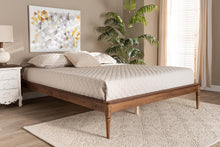 Load image into Gallery viewer, Baxton Studio Tallis Classic and Traditional Walnut Brown Finished Wood Full Size Bed Frame
