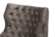 Load image into Gallery viewer, Baxton Studio Nelson Modern Luxe and Glam Grey Velvet Fabric Upholstered and Gold Finished Metal Armchair
