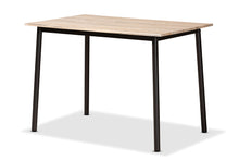 Load image into Gallery viewer, Baxton Studio Carmen Modern and Contemporary Oak Brown Finished Wood and Dark Brown Metal 5-Piece Dining Set
