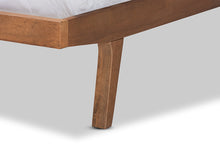 Load image into Gallery viewer, Baxton Studio Jarlan Modern and Contemporary Transitional Charcoal Fabric Upholstered and Walnut Brown Finished Wood Queen Size Platform Bed
