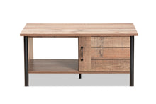 Load image into Gallery viewer, Baxton Studio Vaughan Modern and Contemporary Two-Tone Rustic Oak Brown and Black Finished Wood Coffee Table
