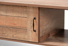 Load image into Gallery viewer, Baxton Studio Vaughan Modern and Contemporary Two-Tone Rustic Oak Brown and Black Finished Wood Coffee Table
