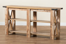 Load image into Gallery viewer, Baxton Studio Angelo Modern and Contemporary Rustic Oak Brown Finished Wood Console Table
