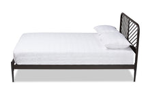 Load image into Gallery viewer, Baxton Studio Dora Modern and Contemporary Industrial Black Finished Metal Queen Size Platform Bed
