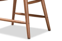 Load image into Gallery viewer, Baxton Studio Sagira Modern and Contemporary Transitional Grey Velvet Fabric Upholstered and Walnut Brown Finished Wood 2-Piece Counter Stool Set
